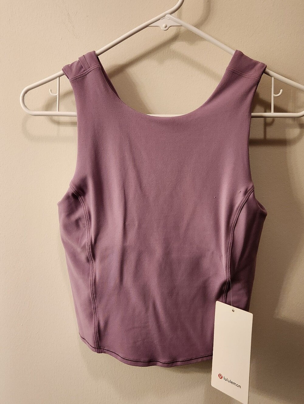 NWT Lululemon Nulu Twist Back Yoga Tank Wisteria Purple Size 4